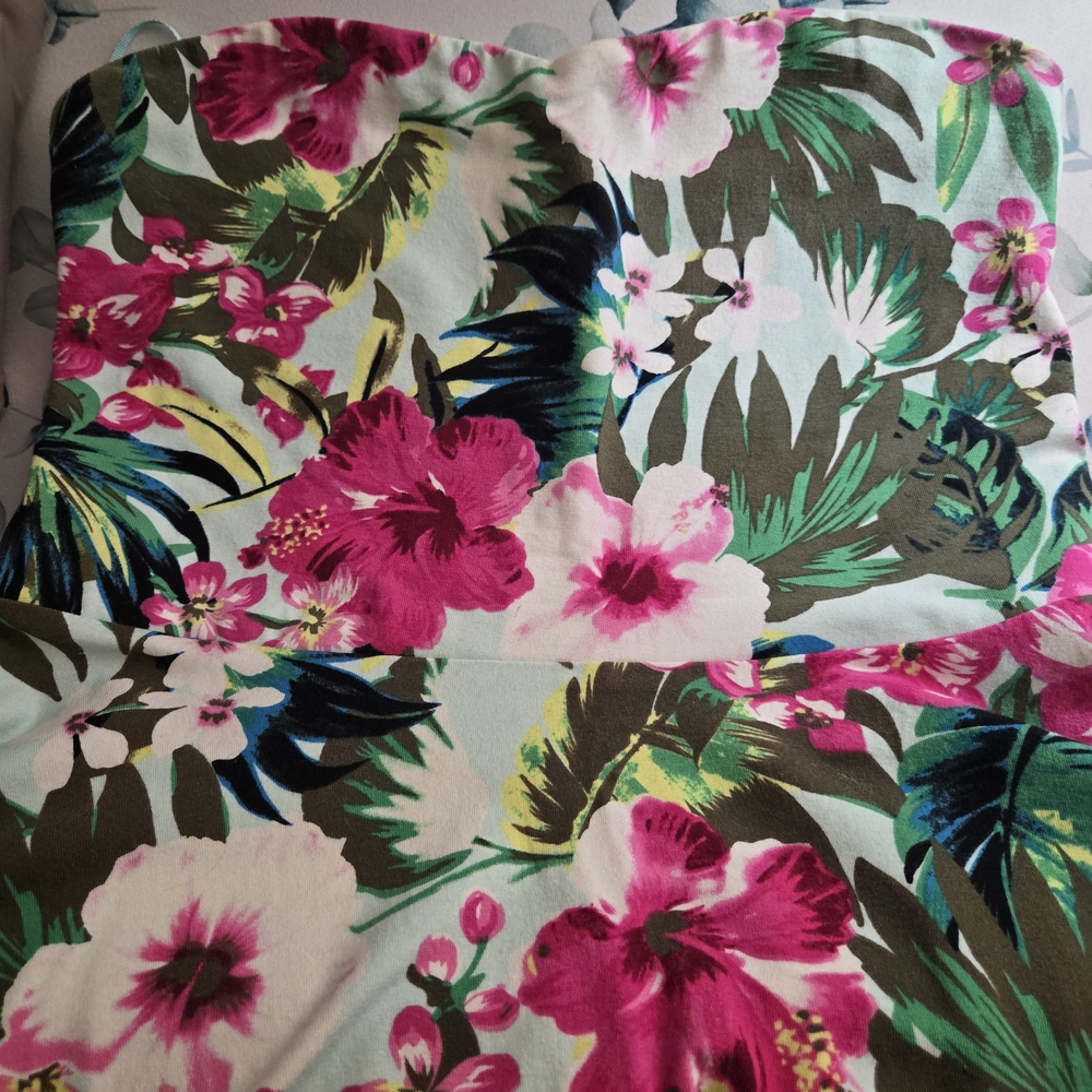 Express Mint Green Strapless Top